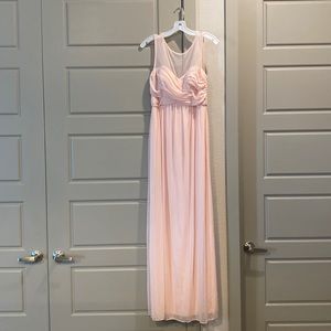 David's Bridal Pink (Petal) Bridesmaid Dress - Size 8